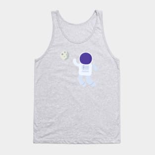 Astronaut and Moon T-Shirt Tank Top